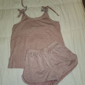 Striped Sleepwear Set in Pink